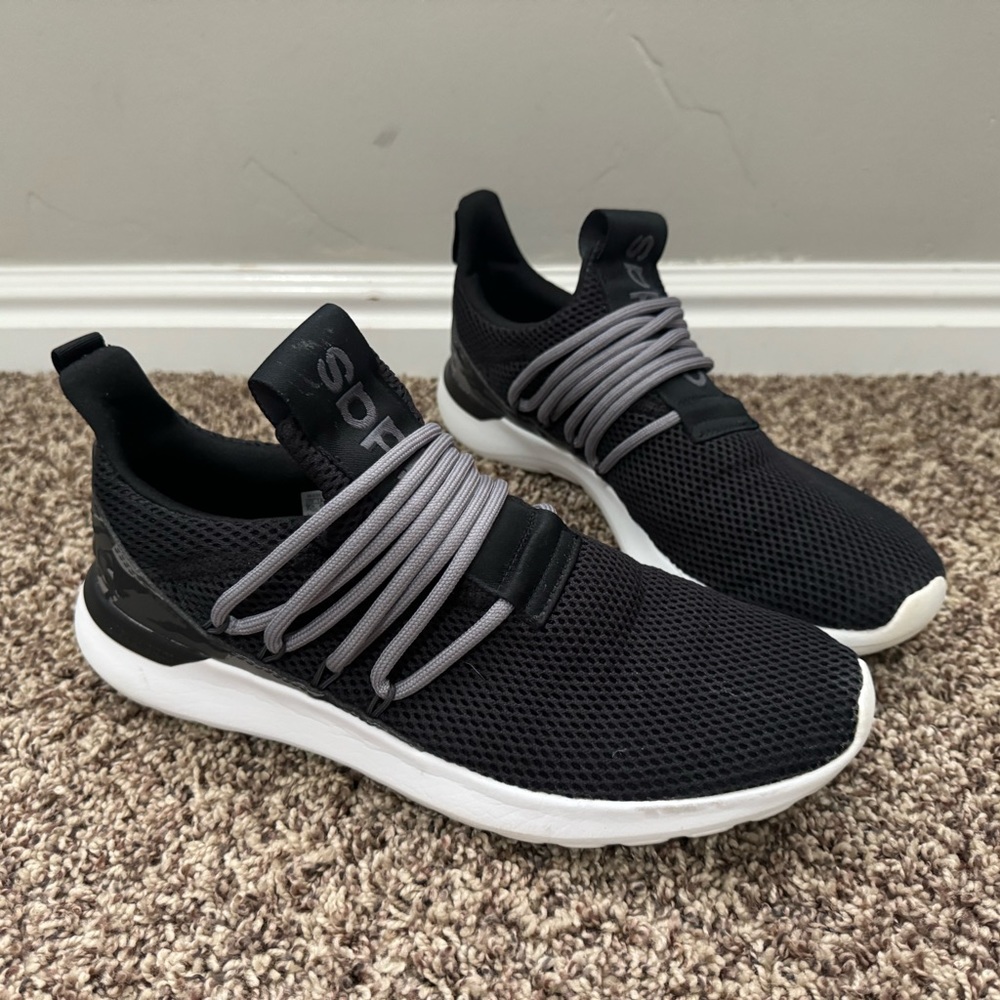 Adidas Lite Racer Adapt 3.0 Mens Size 9.5 or EU 43 - Black with Grey Camo Heel